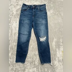 Kut From The Kloth Rachael Fab Ab Mom Jeans Women’s 8 Medium Wash Distressed